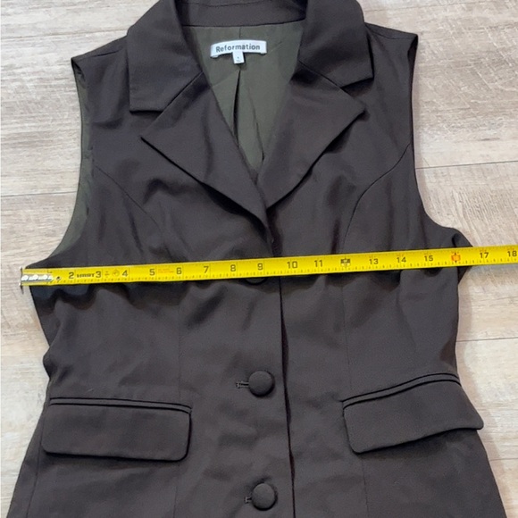 Reformation Women’s Acelynn Olive Green Sleeveless Dress Size 6 - Picture 8 of 10